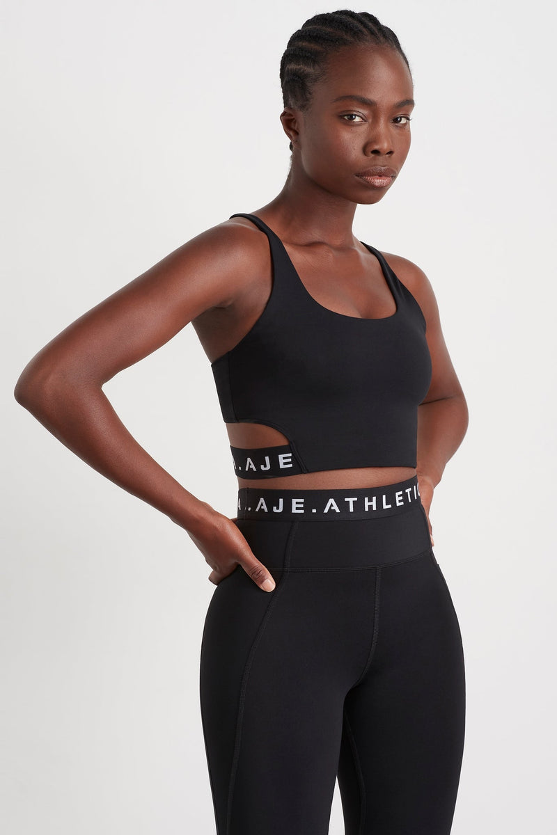 Elasticated Sports Bra 337, Black