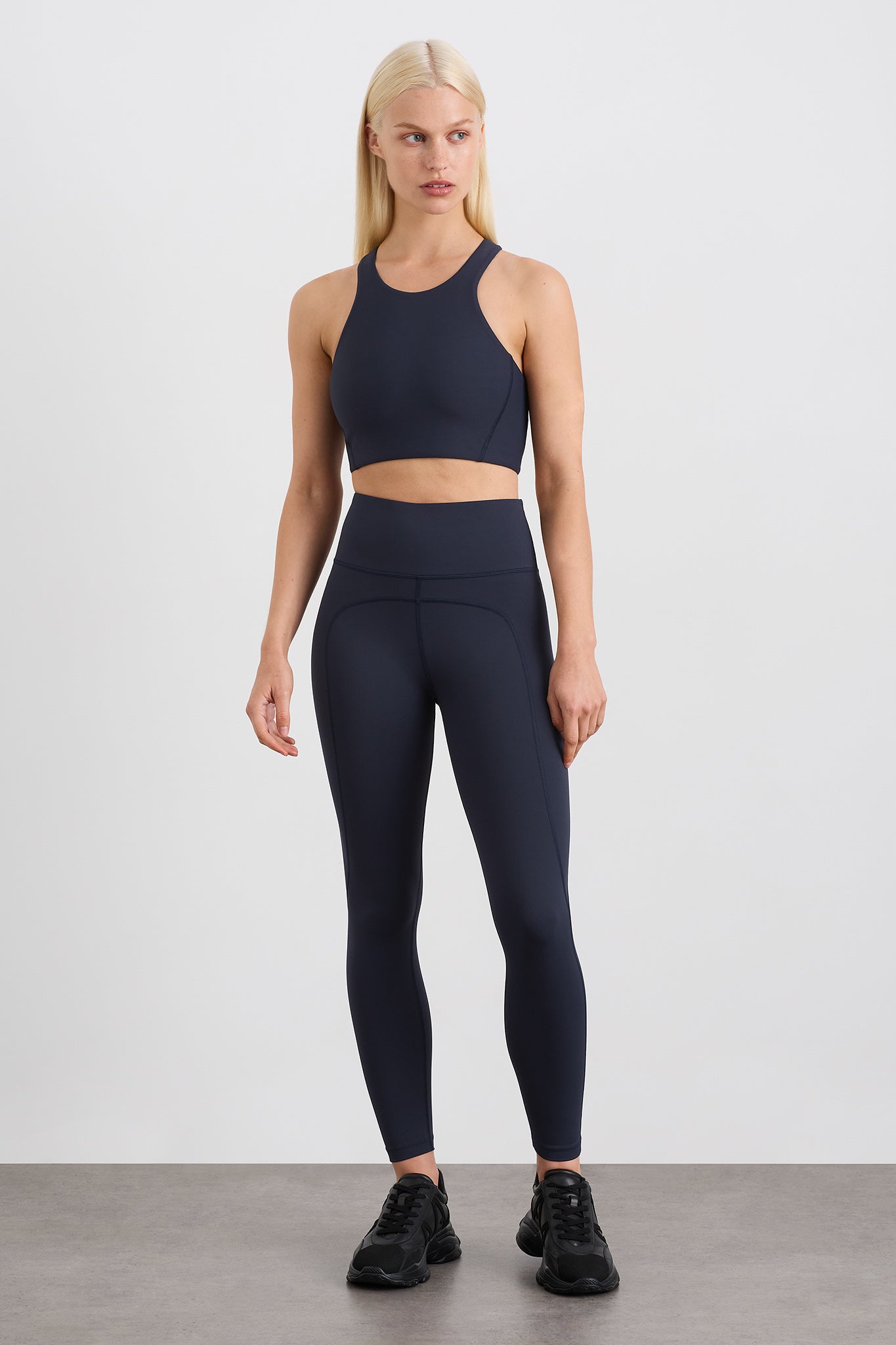 High-Rise Ankle-Length Double Black Diamond Leggings | Free People |  Movement fitness, Fp movement, Casual bottoms