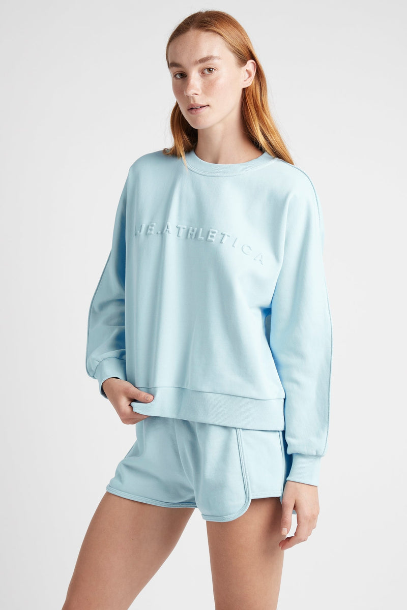 Signature Embossed Logo Crew Jumper 401 | Ice Blue | AJE ATHLETICA ...